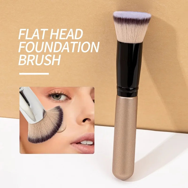 1PCS Makeup Brush with Box for Foundation Concealer Powder Blush Contour Brush Dense Soft Bristle Brush Beauty Tools