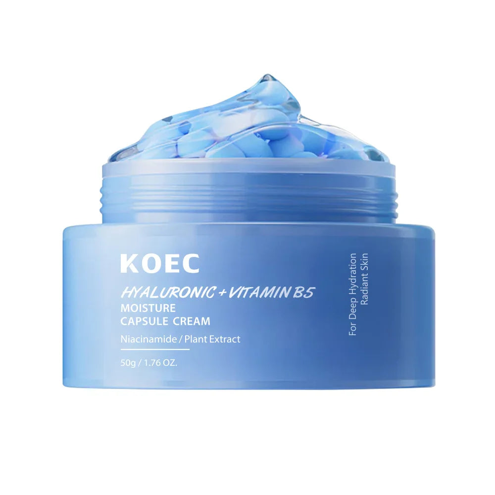 Hyaluronic Acid And Vitamin B5 Capsule Cream Long-Lasting Hydration,Barrier Care & Calming Daily Facial Moisturizer And Serum