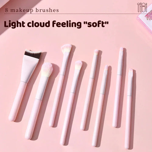 1/8 PCS Makeup Brushes Set Eye Shadow Foundation Women Cosmetic Brush Eyeshadow Blush Beauty Soft Hair Make Up Tools With Bag