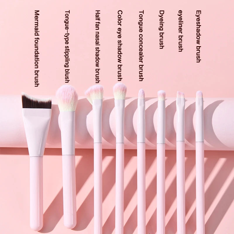 1/8 PCS Makeup Brushes Set Eye Shadow Foundation Women Cosmetic Brush Eyeshadow Blush Beauty Soft Hair Make Up Tools With Bag