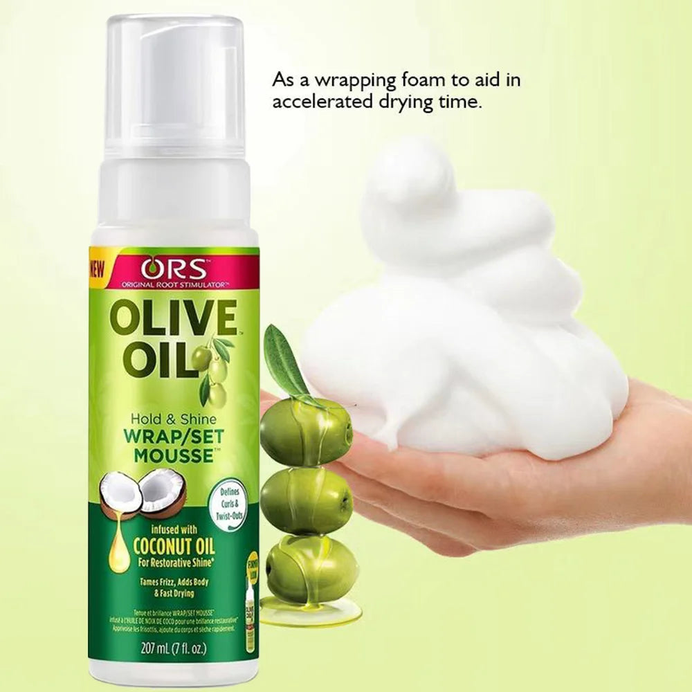 Curly Hair Mousse For Wigs No-Flaking Olive Oil Hair Styling Mousse Anti-Frizz Hair Foam Mousse For Styling Hair Products