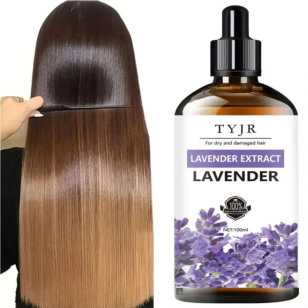 Lavender Hair Oil Hair Serum For Dry Damaged Hair, Nourishing Scalp Oil With Lavender Extract, Smooth & Shiny Hair Care Oil