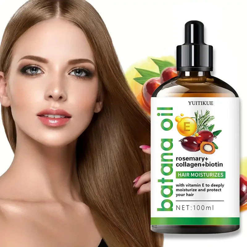 100ml Batana Hair Care Oil, plant-based formula, collagen repairs damaged hair, smooth and nourishing hair care oil