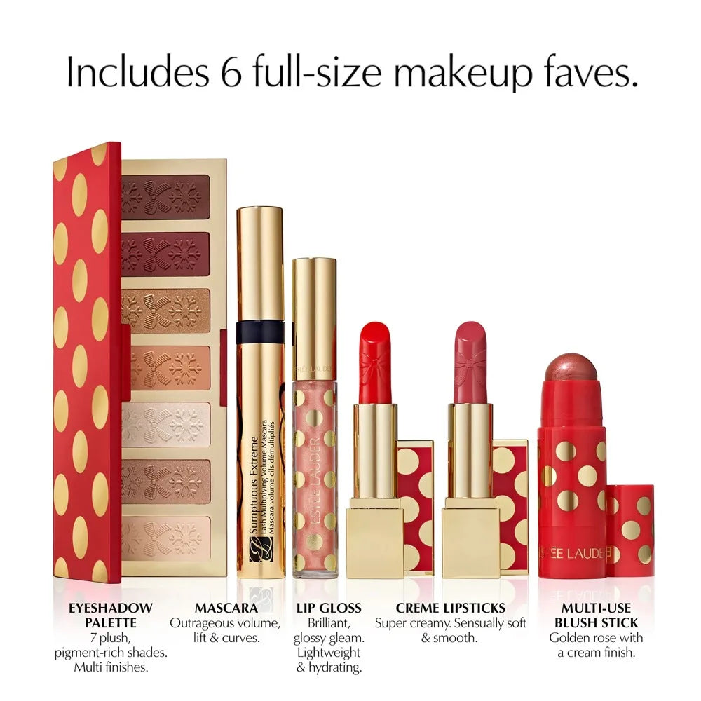 Estee Lauder 12-Piece Holiday Blockbuster 9 Full-Size Favorites Beauty Gift Set - Birthday Christmas Gift Set Holiday for Women
