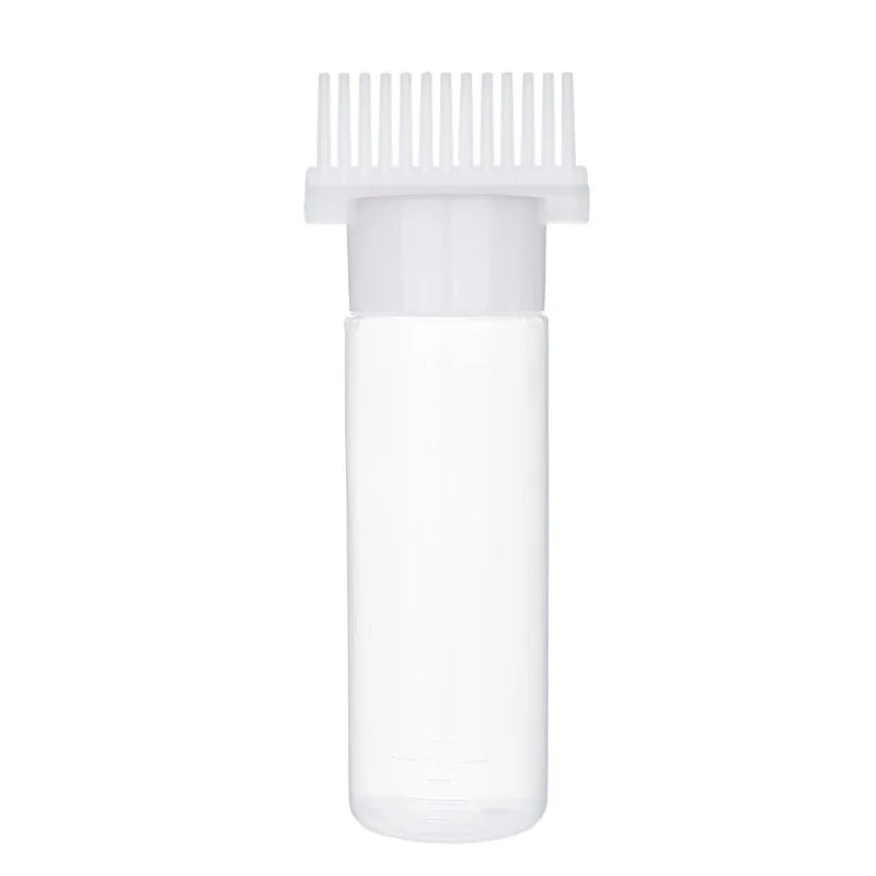 1pcs 6Oz Root Comb Applicator Bottle Oil Comb Hair Dyeing Accessories Refillable Hair Care Oil Container Portable Bottle Tools