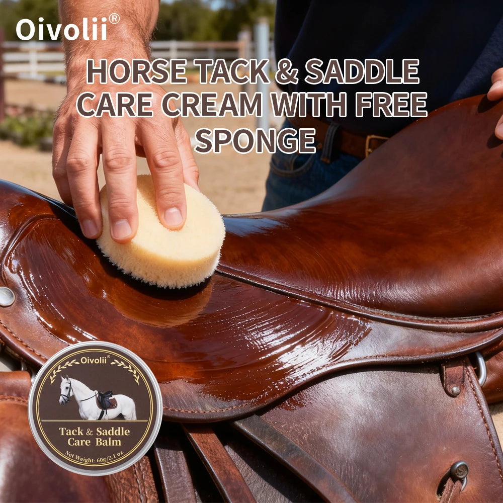 Tack And Saddle Care Balm Premium Leather Deep Conditioning Waterproof Shine Enhancer For Horse Saddle Tack Boot  Care cream