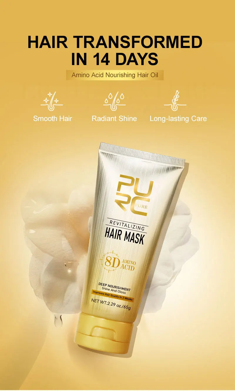 PURC Morocco Argan Oil Hair Mask Smoothing Nourishing Hair Oil Sets Repair Damaged Frizz Hair Treatment Hair Care
