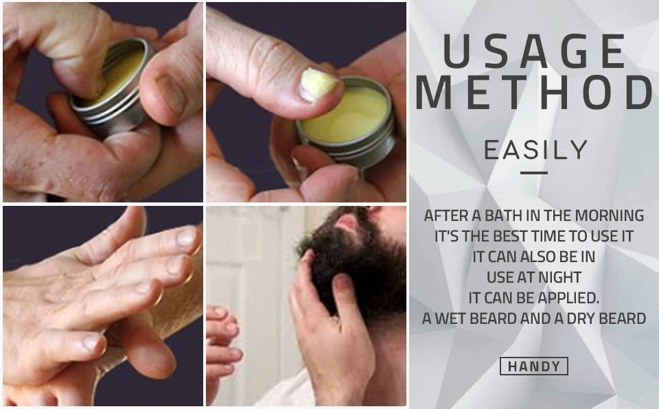 30g Beard Balm Conditioner Oil Improves Beard Softness Manageability Hair Growth Treatment Men Beard Wax Beauty Care