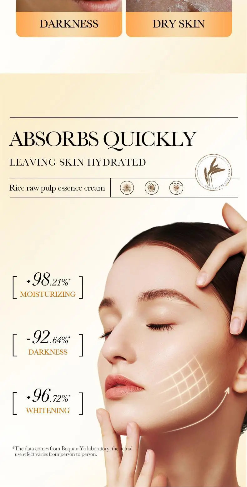 BIOAOUA Rice deep Moisturizing Essence Cream brightning hydrating face cream firming Rejuvenating Cream skin care for women