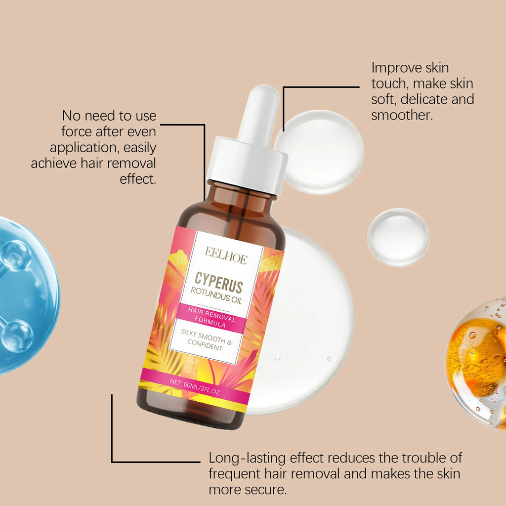 Hair Removal Care Essential Oil Moisturizes and Soothes Skin After Hair Removal, Silky Touch, Plant-Nourishing Care Oil