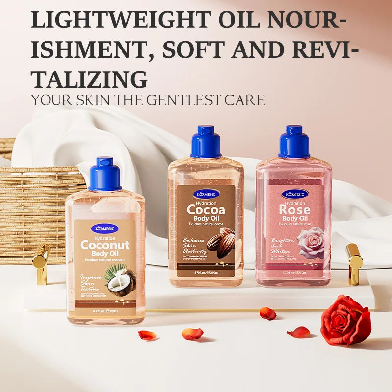 Coconut Body Oil Moisturizing Essence, Long-Lasting Nourishing  Skincare Oil, Non-Greasy Body Care Oil for Women Daily Use