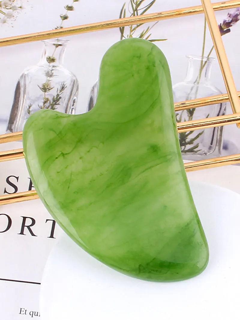 Natural Resin Face Jade  Gua Sha Massagers Gouache Scraper Guasha Board Massage Facial Beauty Tools Acupoint Acupuncture