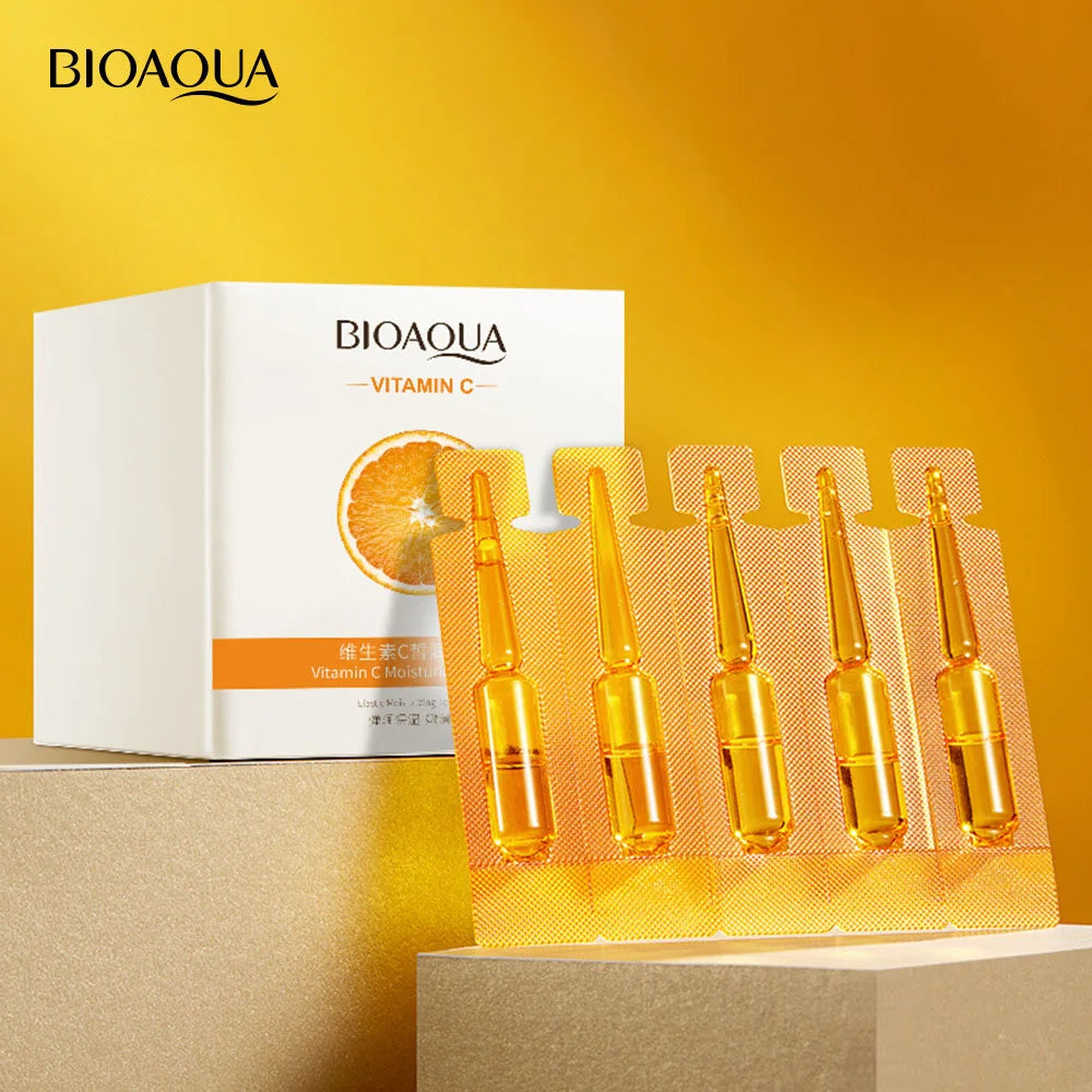 20pcs BIOAQUA Vitamin C Serum Moisturizing Refreshing Whitening Nourishing Anti-aging Face Essence Facial Skin Care Products