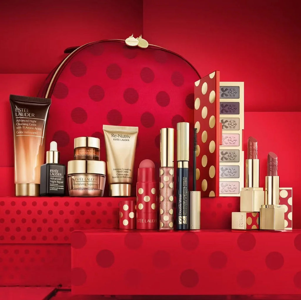 Estee Lauder 12-Piece Holiday Blockbuster 9 Full-Size Favorites Beauty Gift Set - Birthday Christmas Gift Set Holiday for Women