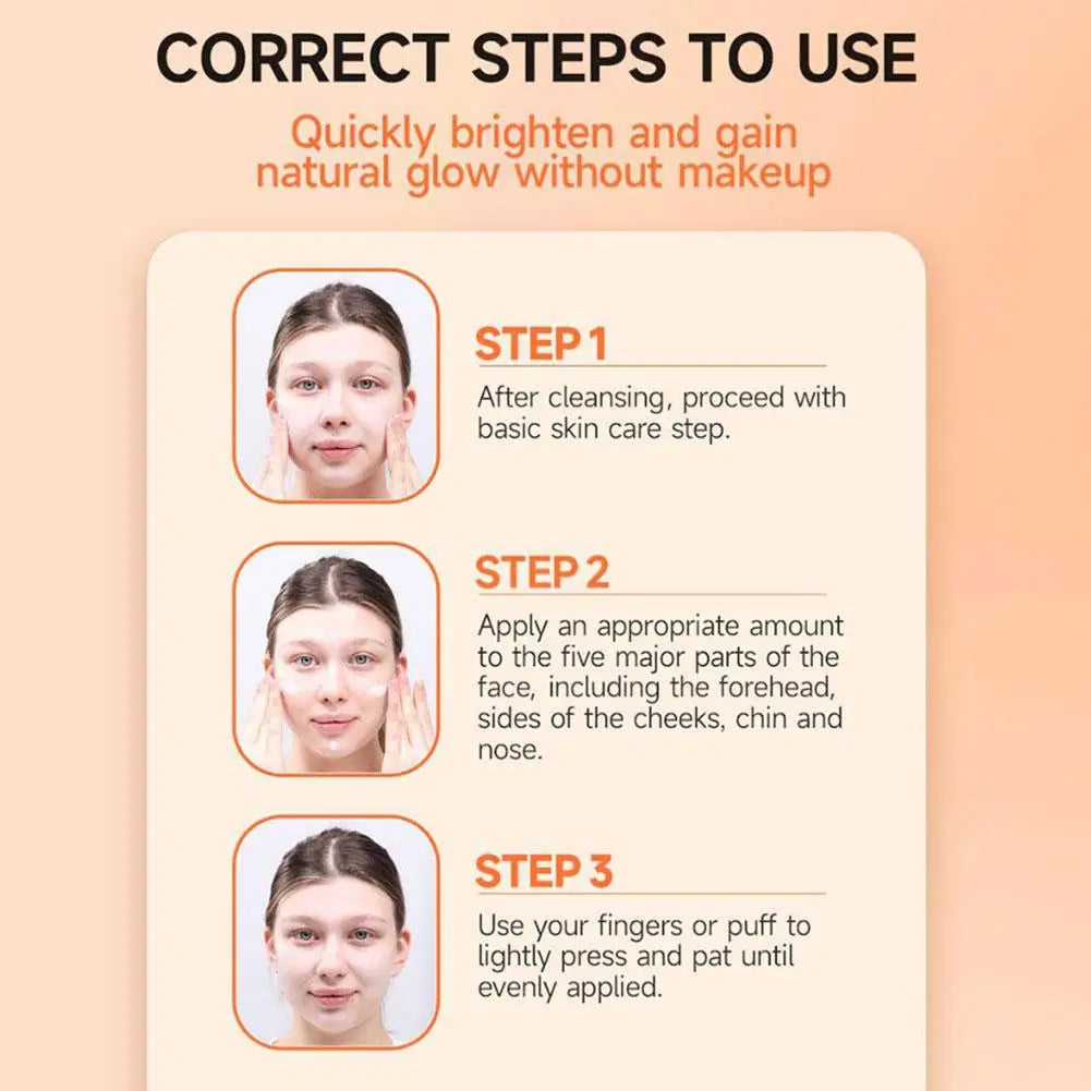Natural Hydrating & Brightening Moisturizing Cream - Gentle Facial Skin Care For Improved Shiny Complexion