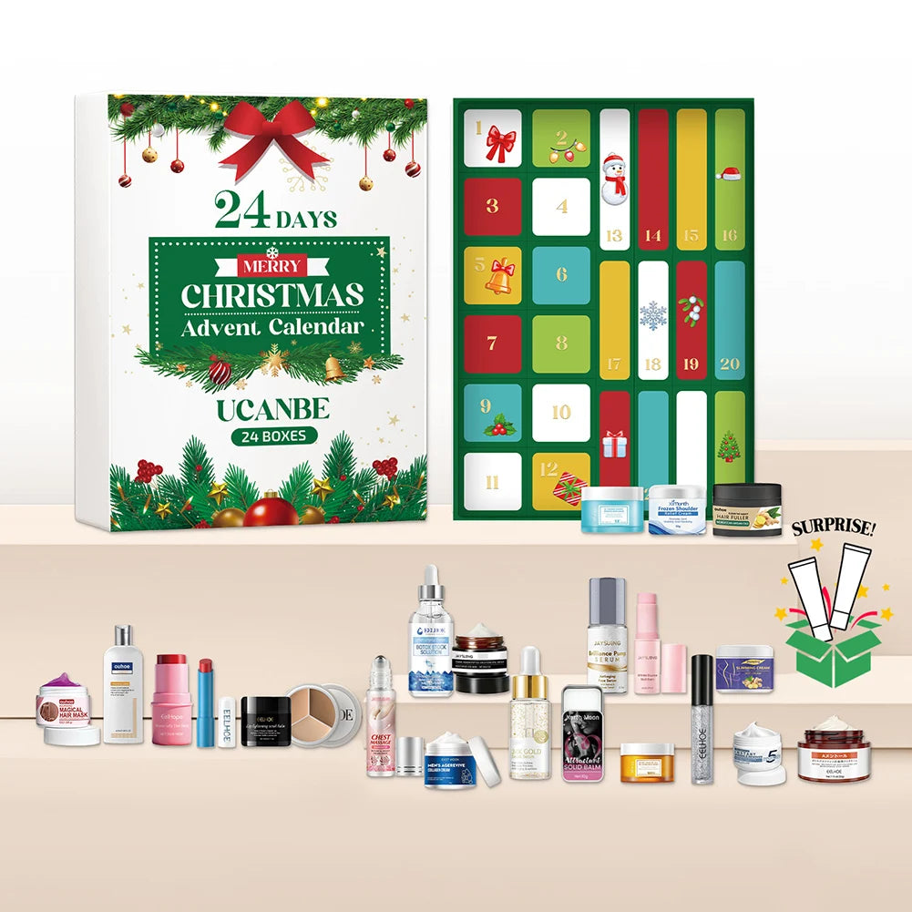 Xmas Beauty Box Beauty Skincare Advents Calendar Xmas Makeup Present Set For Adult Women Teen Girls Skin Care Birthday Present