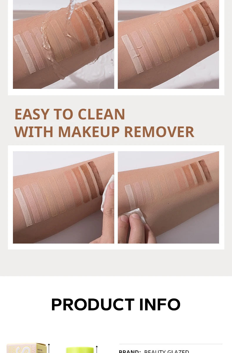 Beauty Glazed Full Coverage Matte Liquid Foundation Waterproof BB Cream Lasting Oil Control Long-lasting Natural Face Makeup