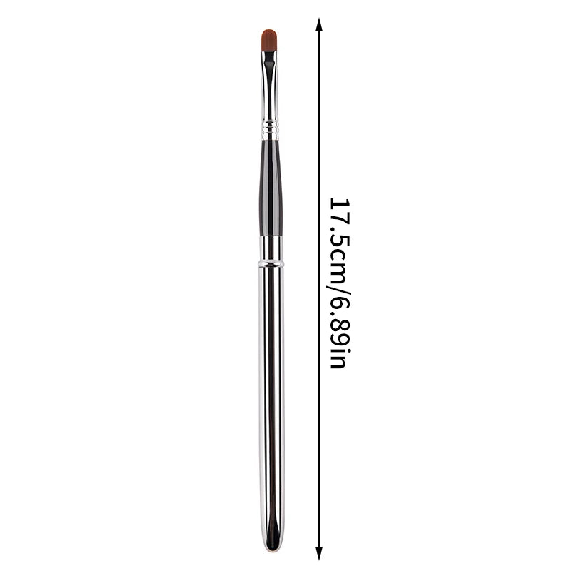 New Portable Retractable Makeup Brush-Eyeshadow Lip Gloss Tool with Adjustable Lips Brush & Protective Cover for Beauty Cosmetic