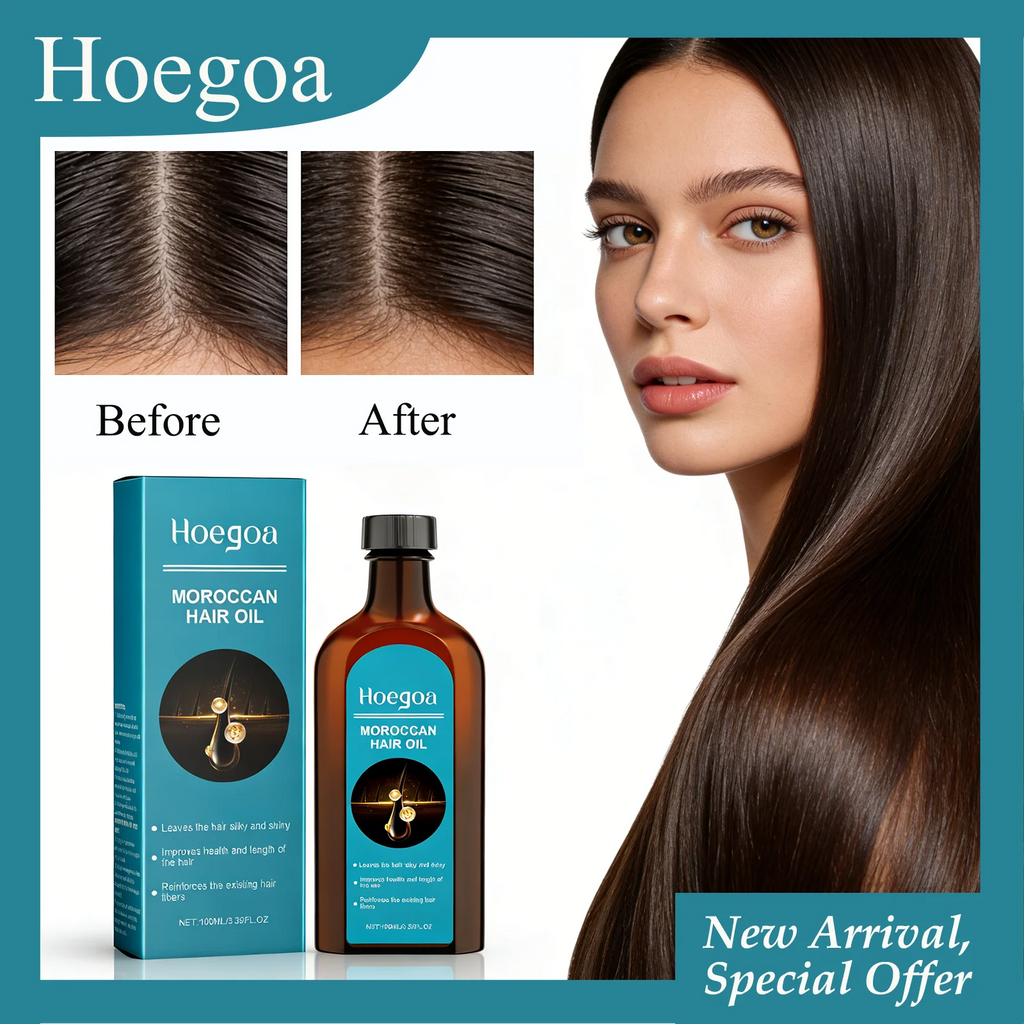 HOEGOA 100mL Moroccan Hair Oil Effectively Promotes Hair Health Reduces Breakage Moisturizing Reduces Dryness Hair Treatment Oil