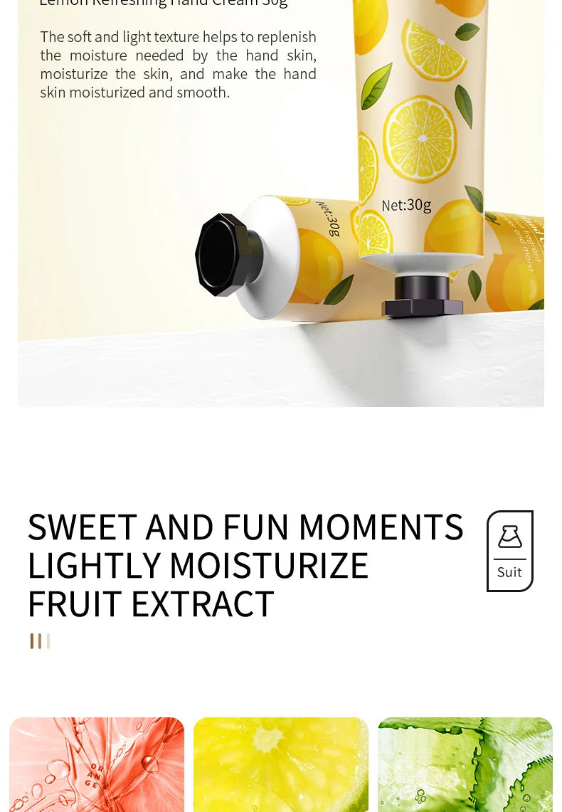5Pcs/set Fruit Plant Fragrance Hand Cream Sets Moisturizing Repair Anti Dry Hand Lotion Sets Hands Skin Care Products