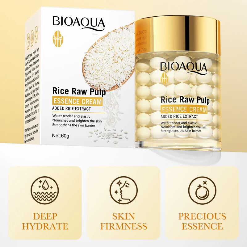 BIOAOUA Rice deep Moisturizing Essence Cream brightning hydrating face cream firming Rejuvenating Cream skin care for women