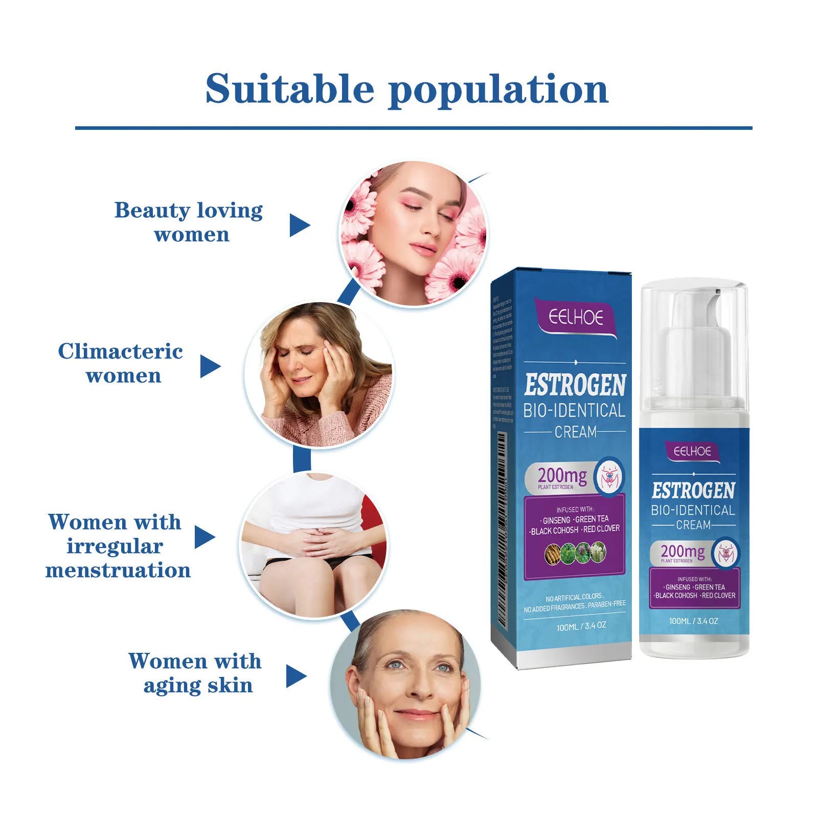 Women's Care Cream Gently Moisturizes, Enhances Vitality, Gently Cares for Balance, and Applies Cream