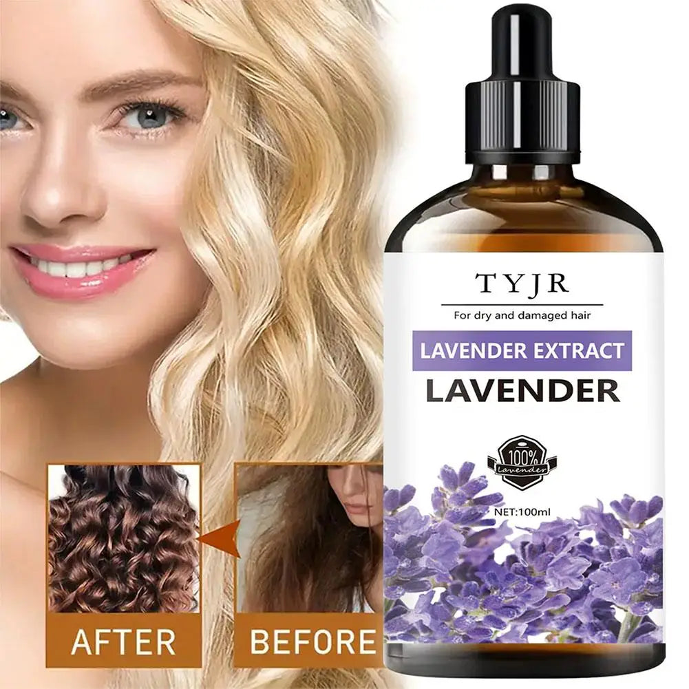Lavender Hair Oil Hair Serum For Dry Damaged Hair, Nourishing Scalp Oil With Lavender Extract, Smooth & Shiny Hair Care Oil