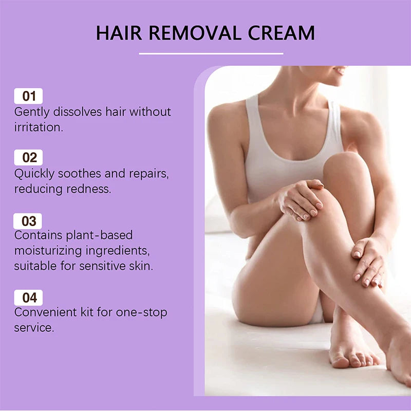 Gentle Hair Removal Cream Nourishing Delicate Moisturizing For The Skin Portable Hair Removal Cream For Daily Body Cleansing