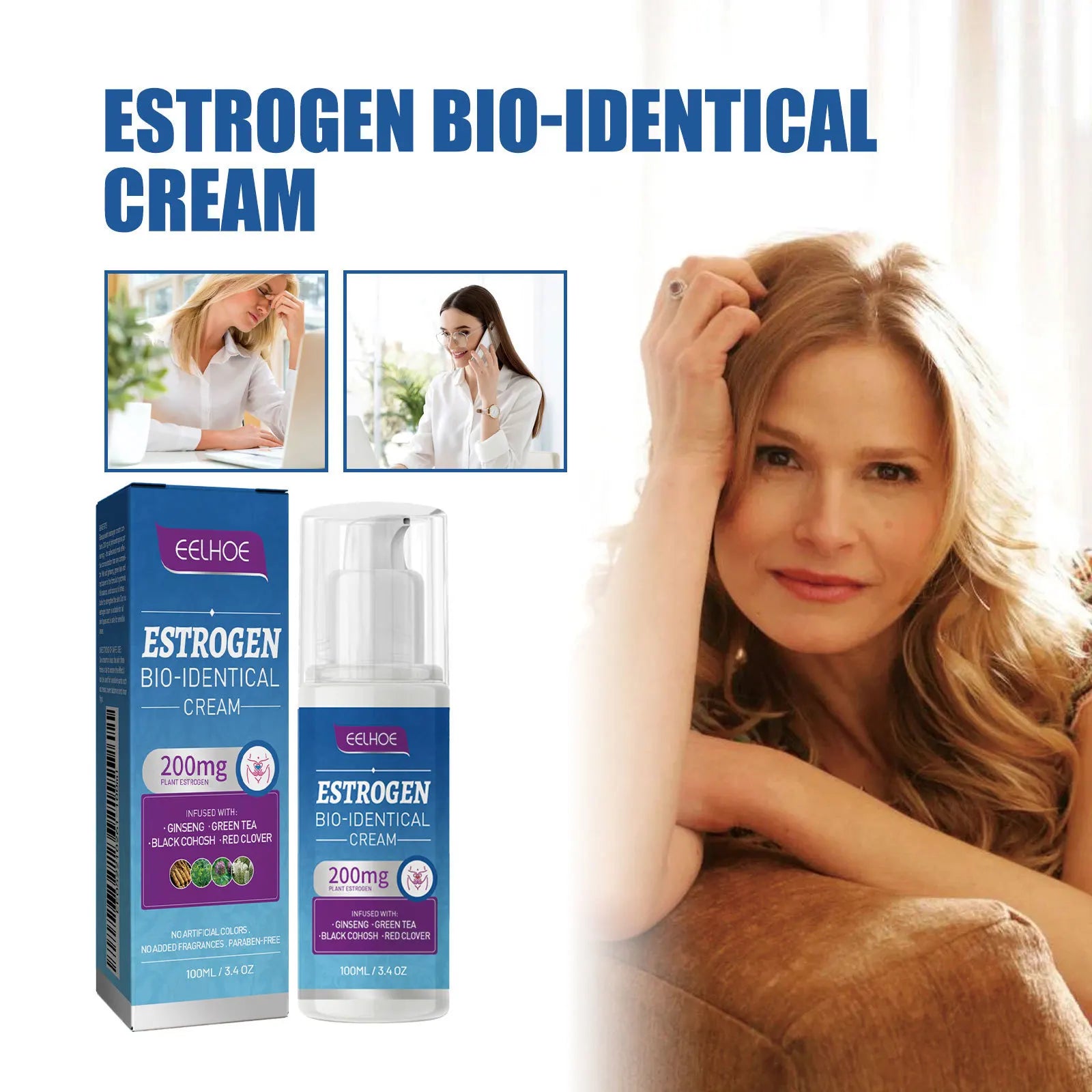 Women's Care Cream Gently Moisturizes, Enhances Vitality, Gently Cares for Balance, and Applies Cream