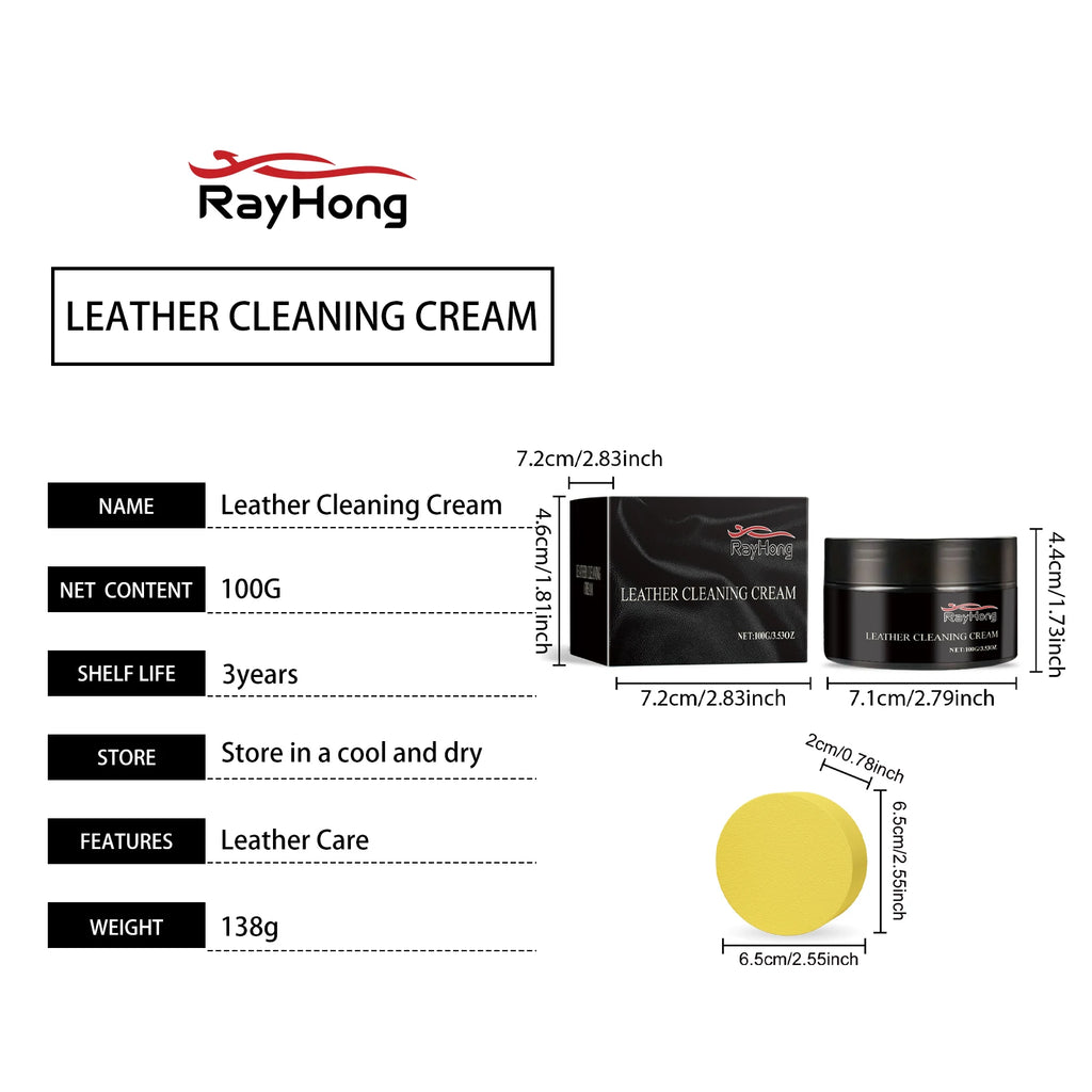 Waterproof Leather Conditioner Auto Leather Care Paste with Beeswax Deep Moisturizer Anti Aging Protects & Beautifies Autocare