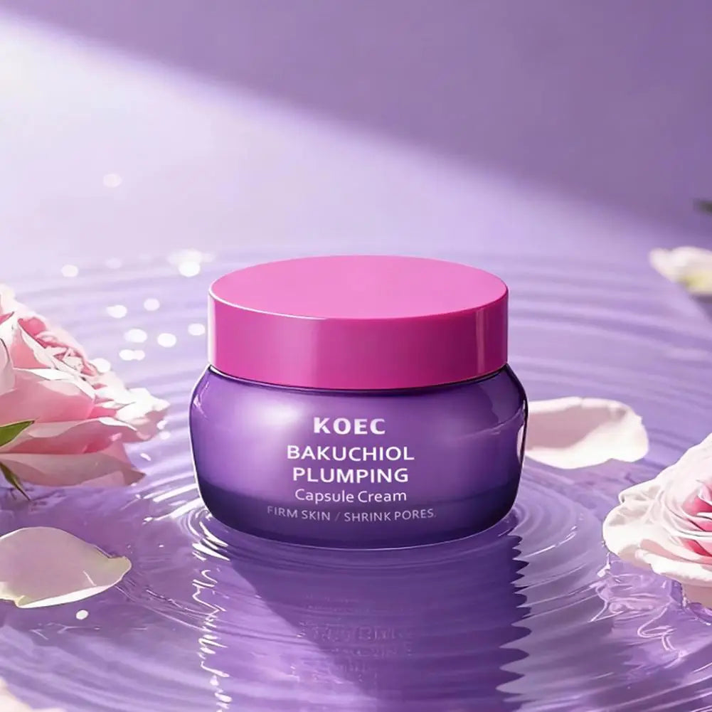 KOEC BAKUCHIOL Plumping Capsule Cream Moisturizing Non Greasy Long-Lasting Hydration Firming Lifting Skin Care
