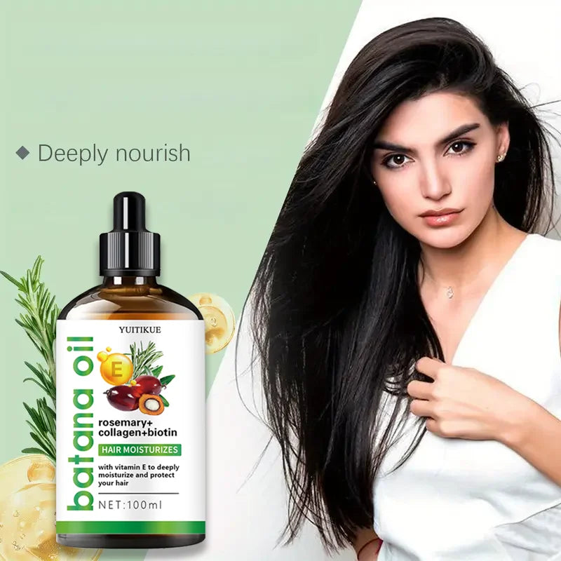 100ml Batana Hair Care Oil, plant-based formula, collagen repairs damaged hair, smooth and nourishing hair care oil