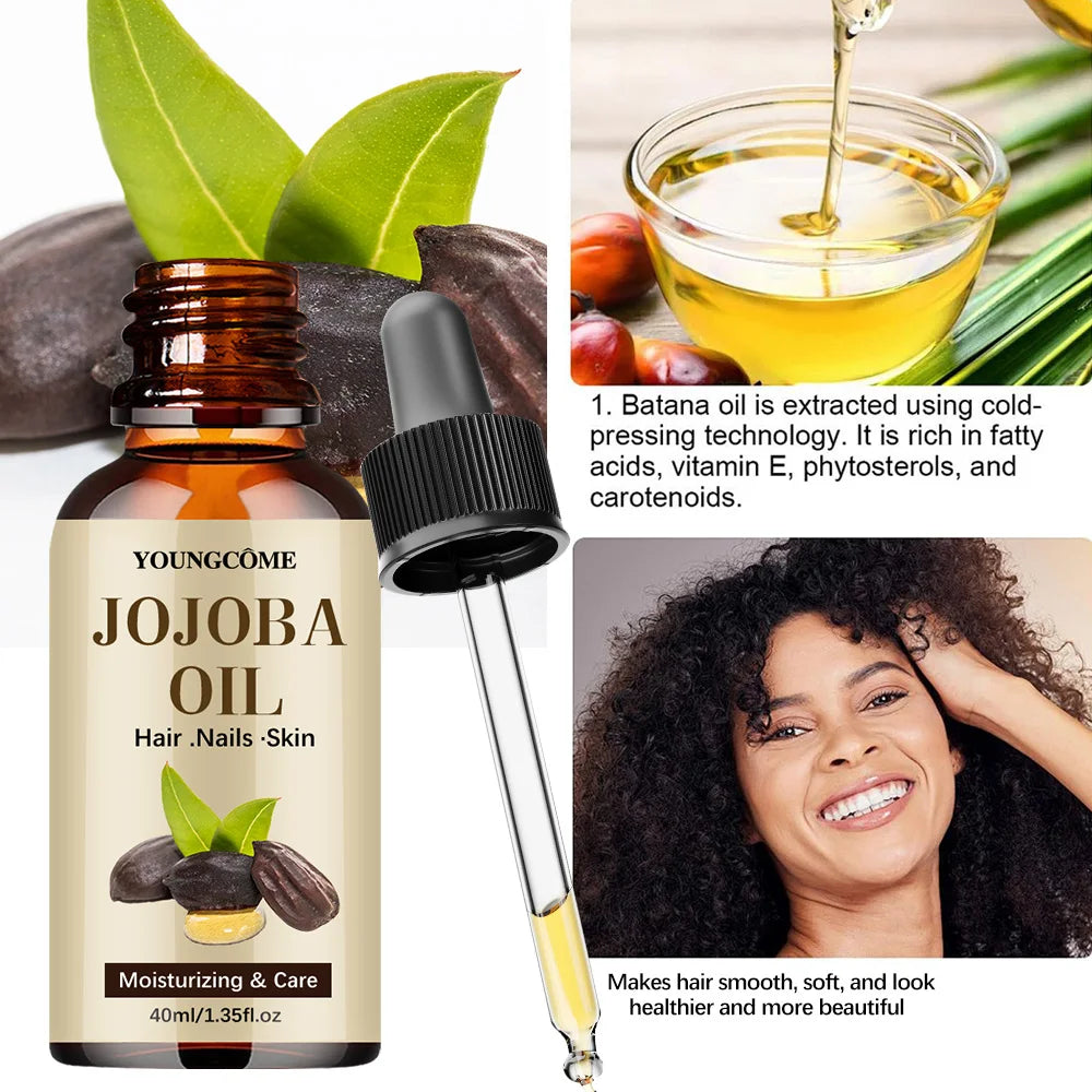 YOUNGCOME JOJOBA Oil Hair Care Essential Oil Anti-frizz Smooth Hair Oil Serum Anti Loss Scalp Massage Spa Treatments Hair Care