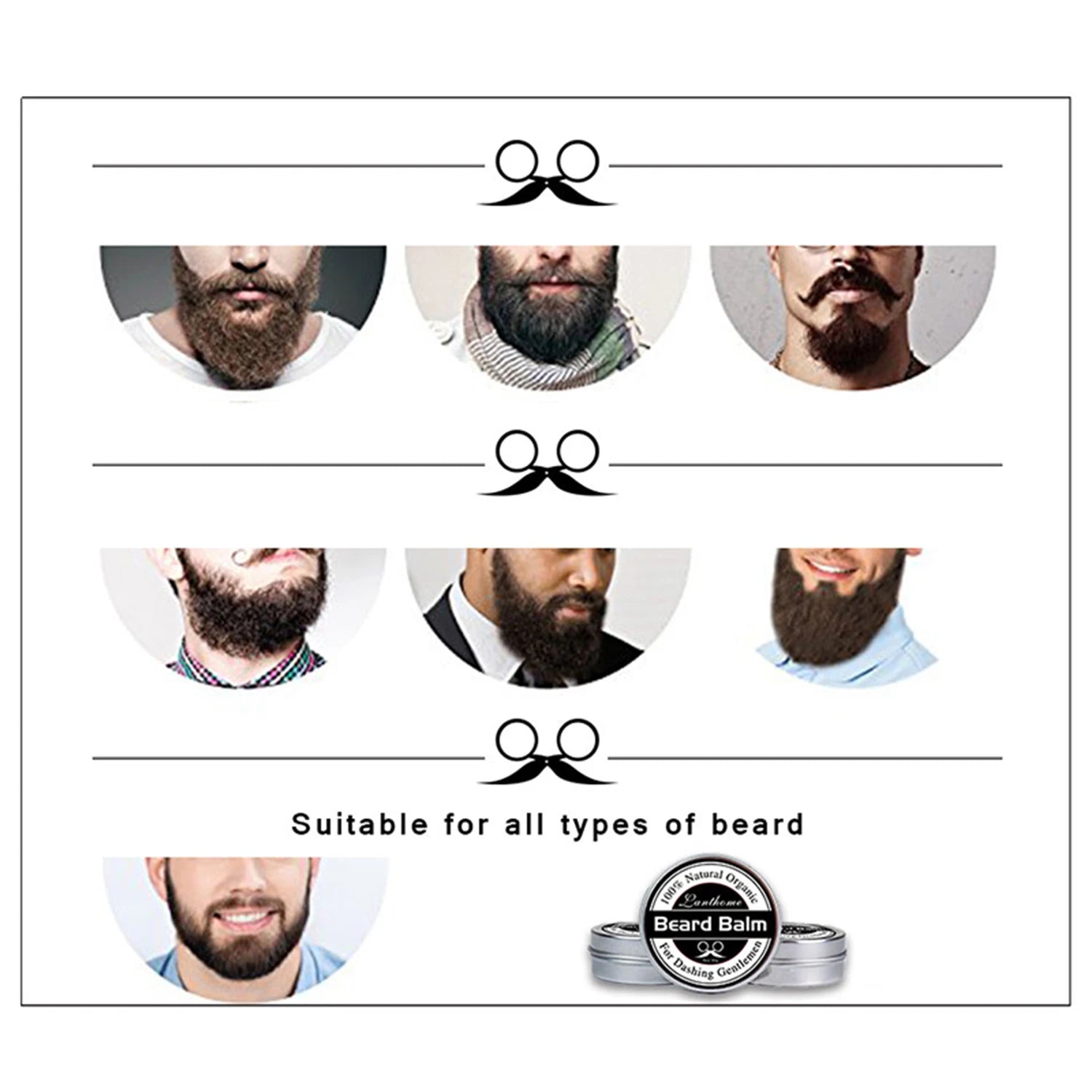 30g Beard Balm Conditioner Oil Improves Beard Softness Manageability Hair Growth Treatment Men Beard Wax Beauty Care