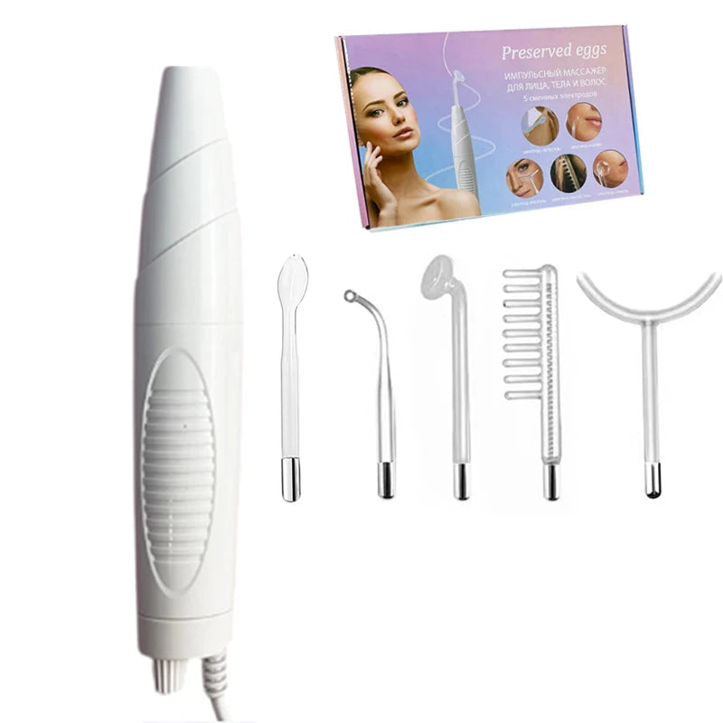 5 Heads Handed High Frequency Beauty Products Facial Therapy Wand Machine Set Portable Home Use Skin Beauty Equipment