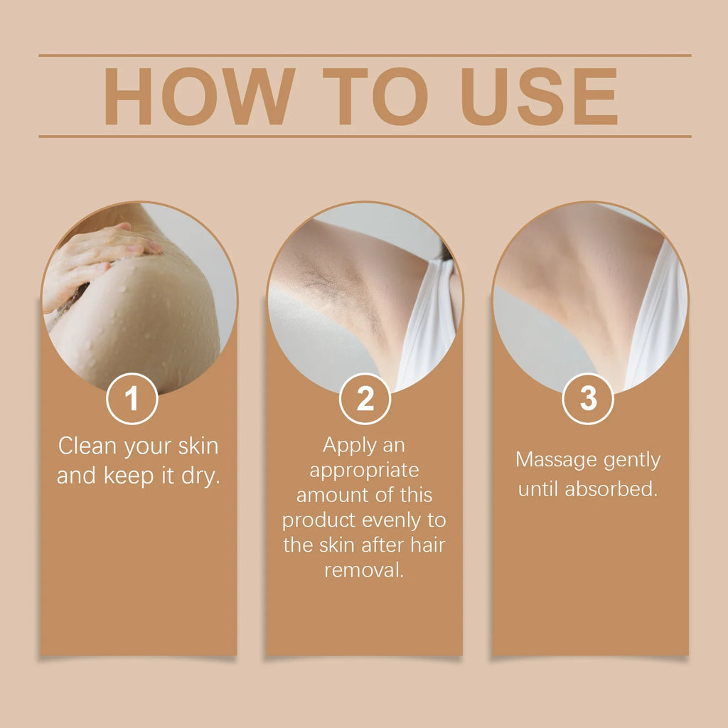 Hair Removal Care Essential Oil Moisturizes and Soothes Skin After Hair Removal, Silky Touch, Plant-Nourishing Care Oil