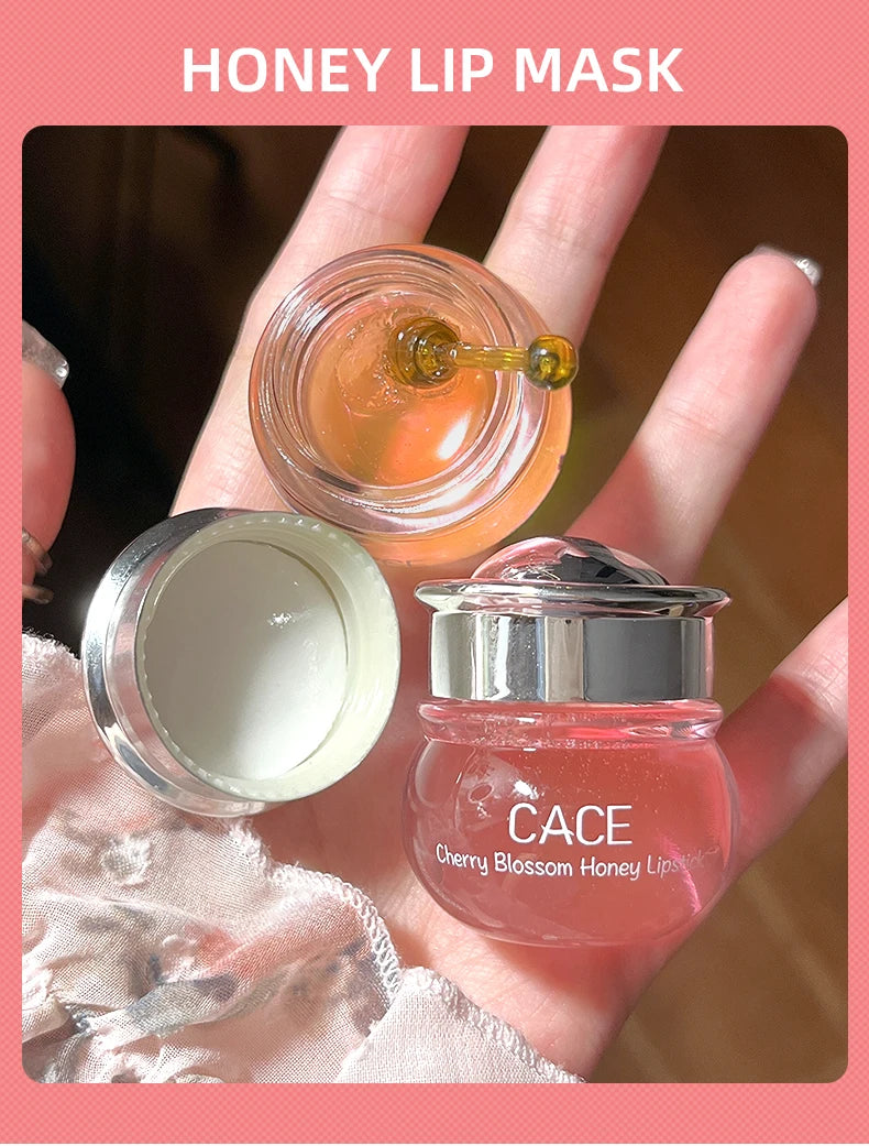 CACE Lovely Honey Cherry Lip Oil Nourishing Lip Balm Long Lasting Moisturizing Clear Lip Oil  Lip Gloss Lip Care Beauty Makeup