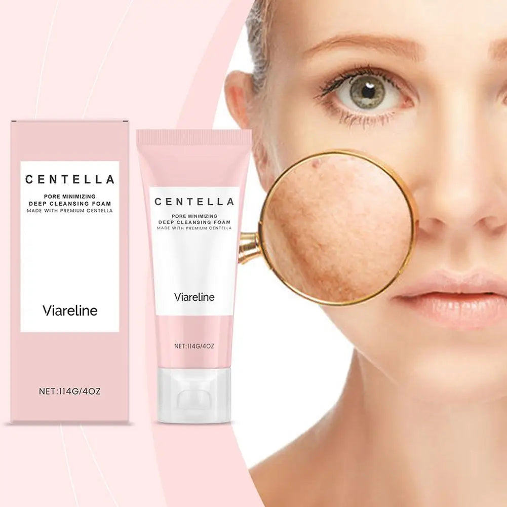 Centella Asiatica Deep Cleansing Foam Cleanser For Women Pore Shrinking Oil Control Barrier Repair Daily Facial Skin Care
