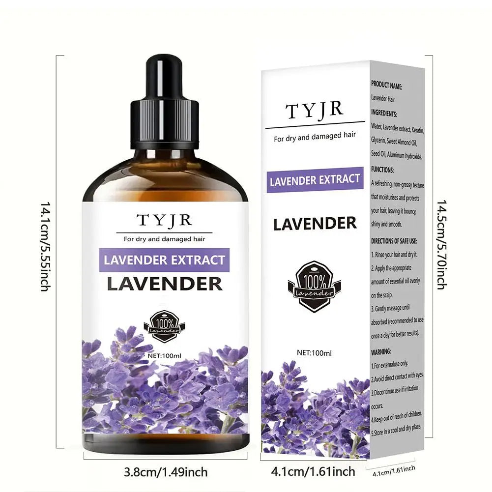 Lavender Hair Oil Hair Serum For Dry Damaged Hair, Nourishing Scalp Oil With Lavender Extract, Smooth & Shiny Hair Care Oil