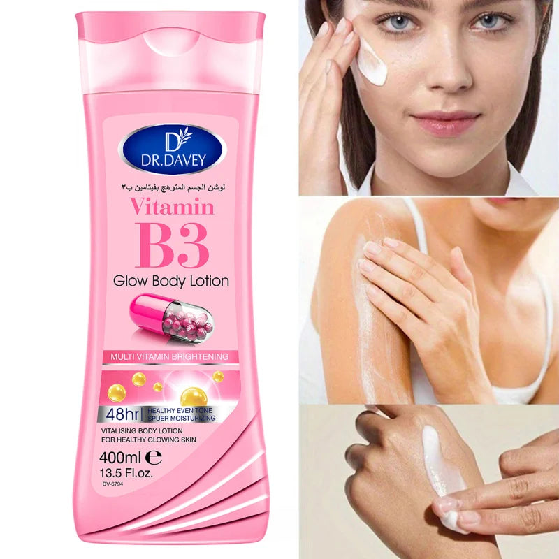 DR.DAVEY Vitamin B3Skin Care3Set Body Lotion+Soap+Body Oil Four Seasons Skin Care Set Gift Cleansing Hydrating and Moisturizing