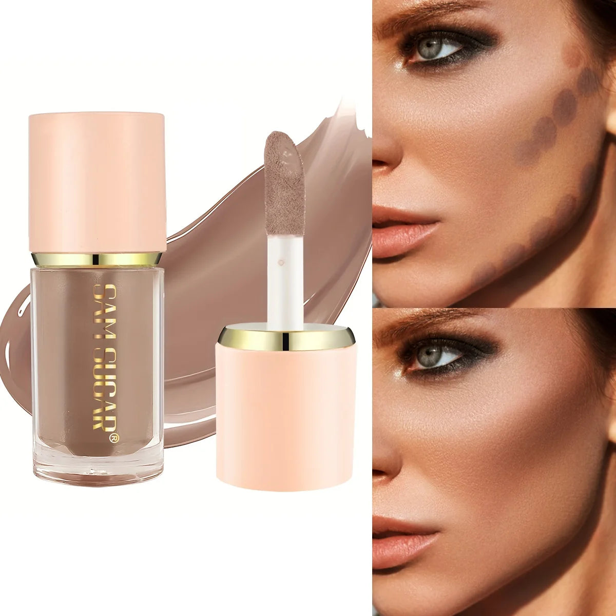 2026 Beauty Glazed 2 Color Liquid Contouring To Enhance The Facial Contour,Waterproof ,Matte,V-face Shaping Contour Face Makeup