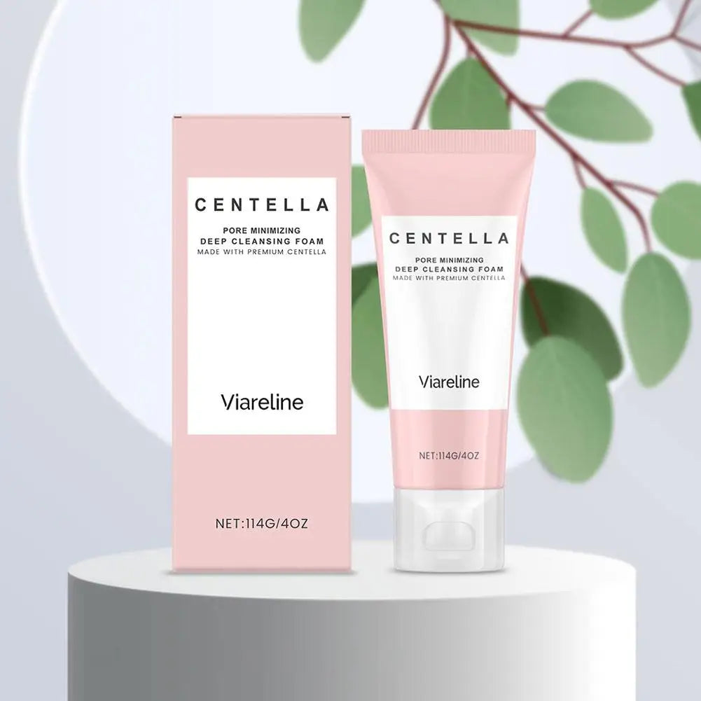 Centella Asiatica Deep Cleansing Foam Cleanser For Women Pore Shrinking Oil Control Barrier Repair Daily Facial Skin Care