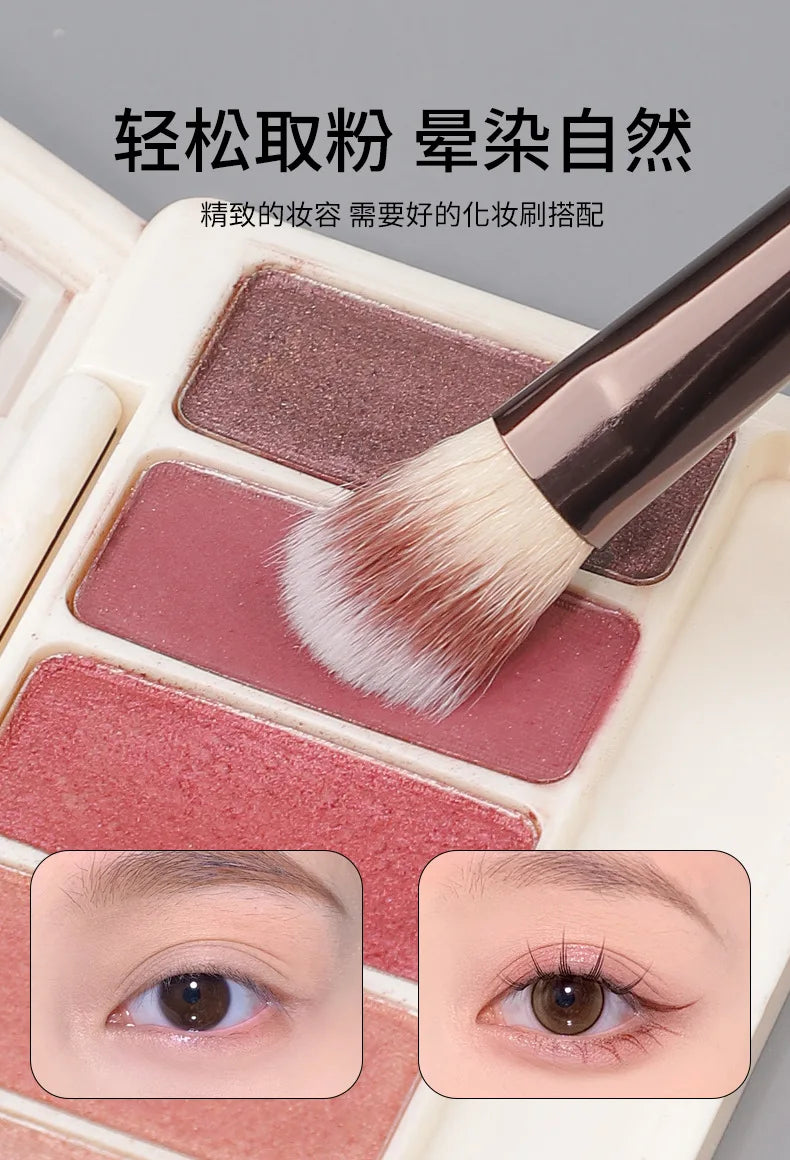 12 brown PU bags, makeup brush sets, soft loose powder, foundation brush,eyeshadow brush, beauty tools. makeup brush set make up