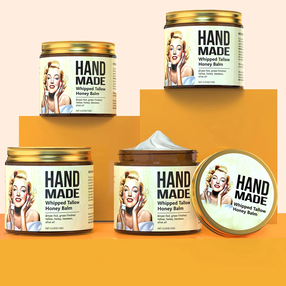 ENVISHA Handmade Skin Care Honey Whipped Tallow Face Cream Anti-aging Wrinkle Whitening Moisturizing Nourishing Beauty Health