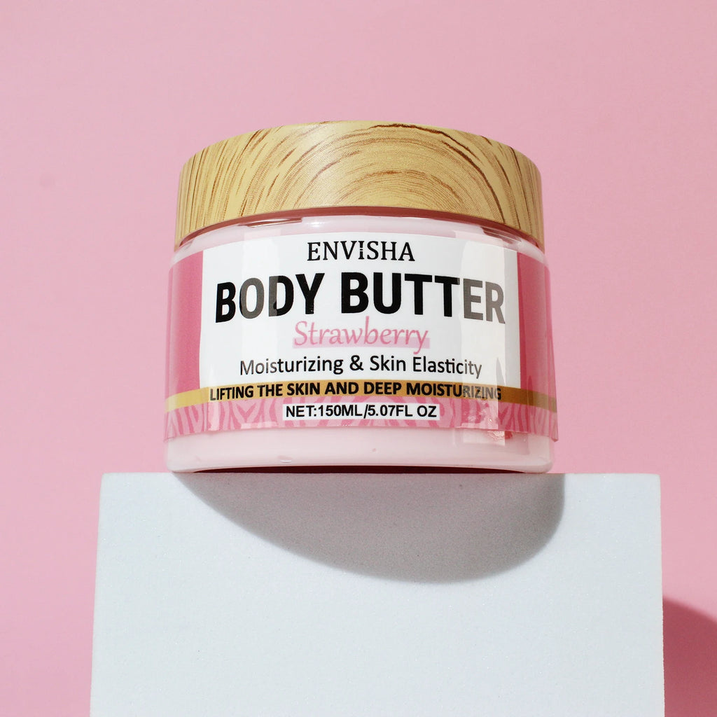 Skin Care Strawberry Face Body Butter Lotion Cream Whitening Deeply Moisturizing Brightening Remove Melanin Elasticity Lifting