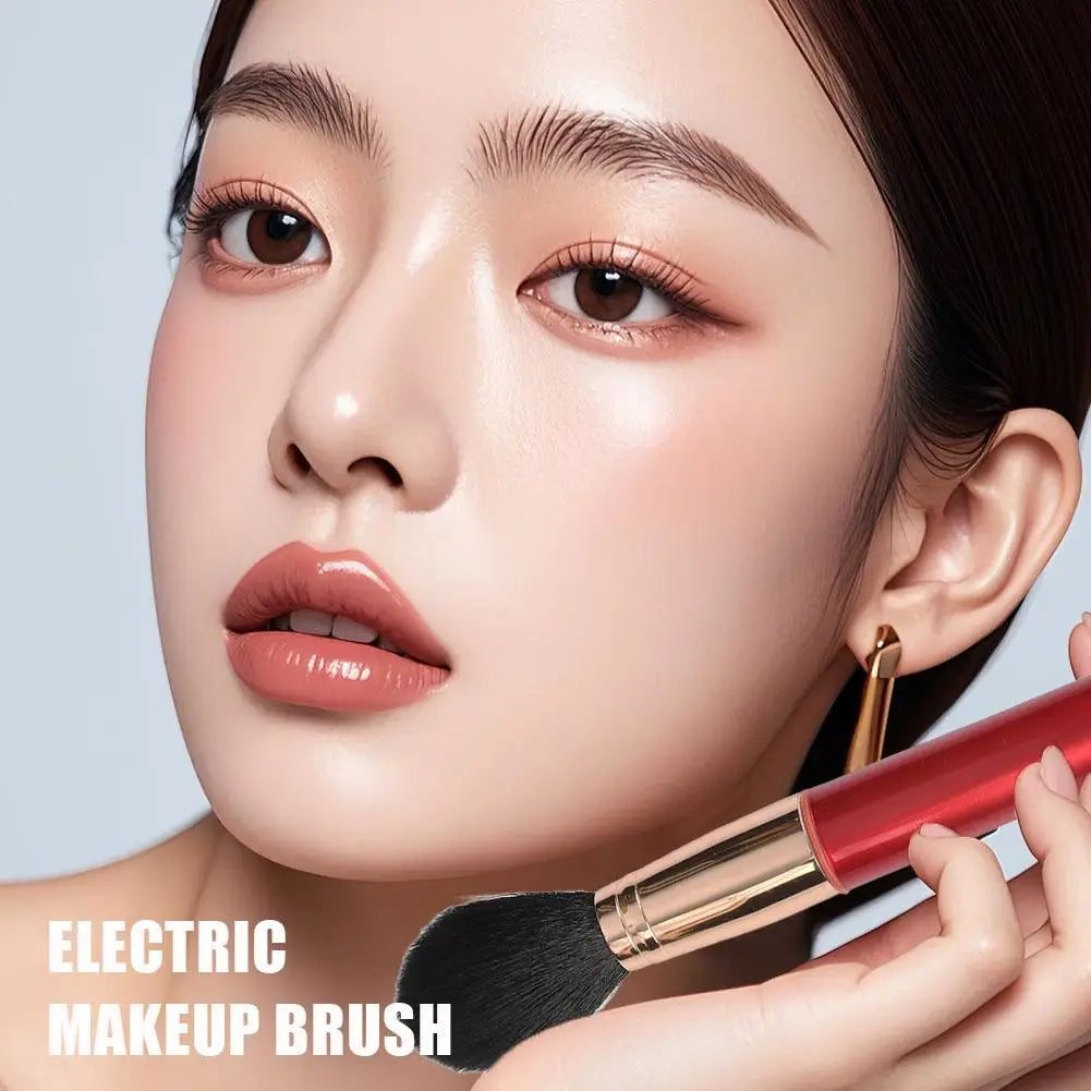 Electric Makeup Brush, Vibrating Foundation Blender & Face Massager, Rechargeable Powder Blush Applicator, Beauty Tool Kit