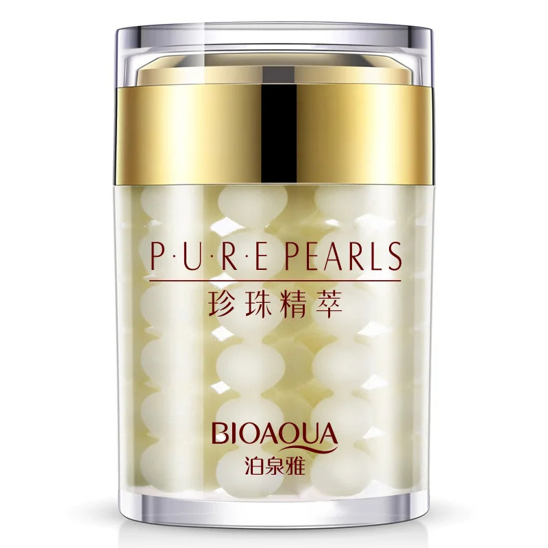 2pcs BIOAQUA Pure Pearl Face Cream Moisturizing Skin Anti Wrinkle Hydrating Facial Cream Beauty Health Skin Care