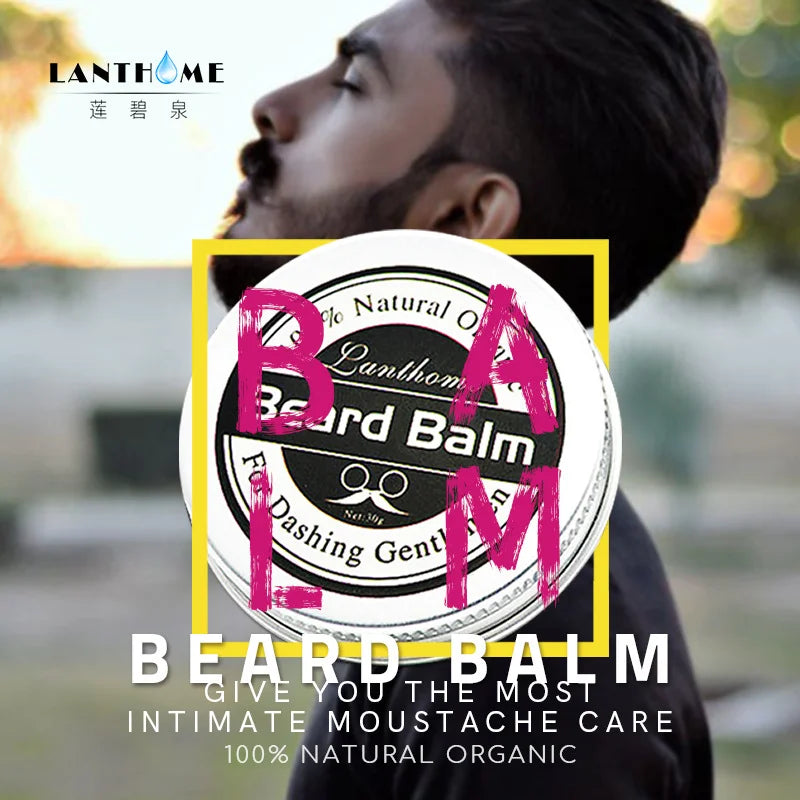 30g Beard Balm Conditioner Oil Improves Beard Softness Manageability Hair Growth Treatment Men Beard Wax Beauty Care