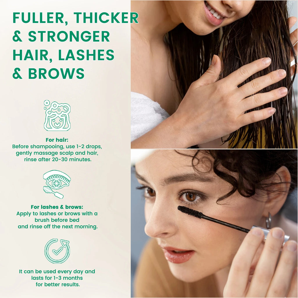 PHATOIL Organic Castor Oil Cold Pressed 100% 118ml/236ml Castor Oils For Hair Growth,Eyelashes & Eyebrows,Moisturizing Skin Care