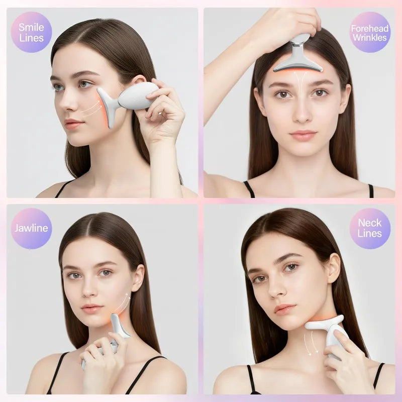 3 Beauty Modes USB Rechargeable Facial Wrinkle and Anti-aging Skin Care Tool Handheld 7-color Facial Therapy Beauty Device With